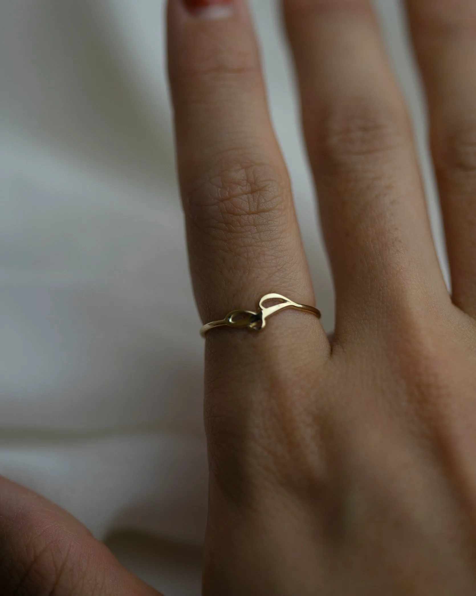 14k Cursive Letter Ring