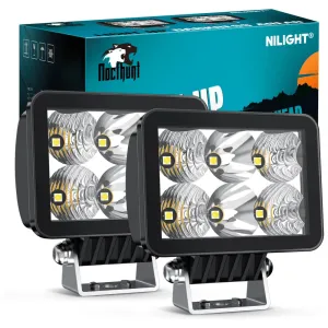 3.3 Inch 6LED Spot Flood Built-in EMC LED Pod Lights (Pair)