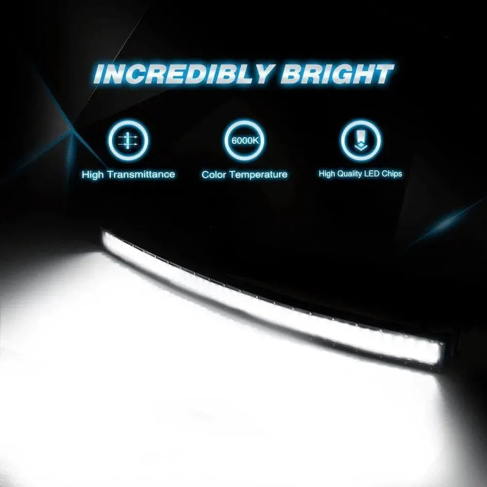 50 Inch 288W Double Row Black Curved Spot Flood LED Light Bar