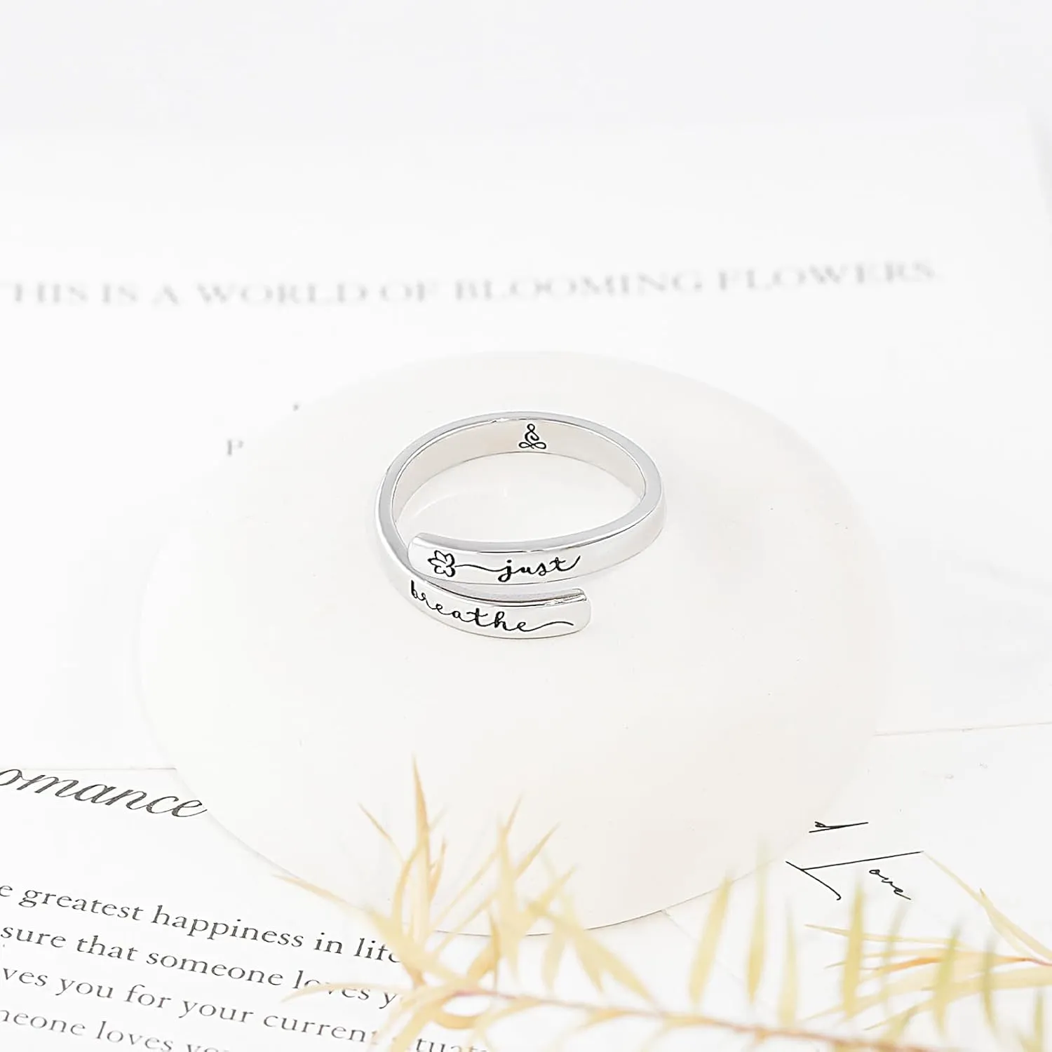 925 Sterling Silver Inspirational Rings for Women Hope Rings Encouragement Jewelry