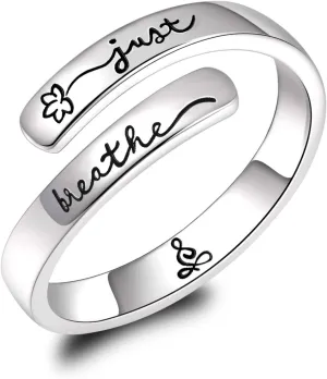 925 Sterling Silver Inspirational Rings for Women Hope Rings Encouragement Jewelry
