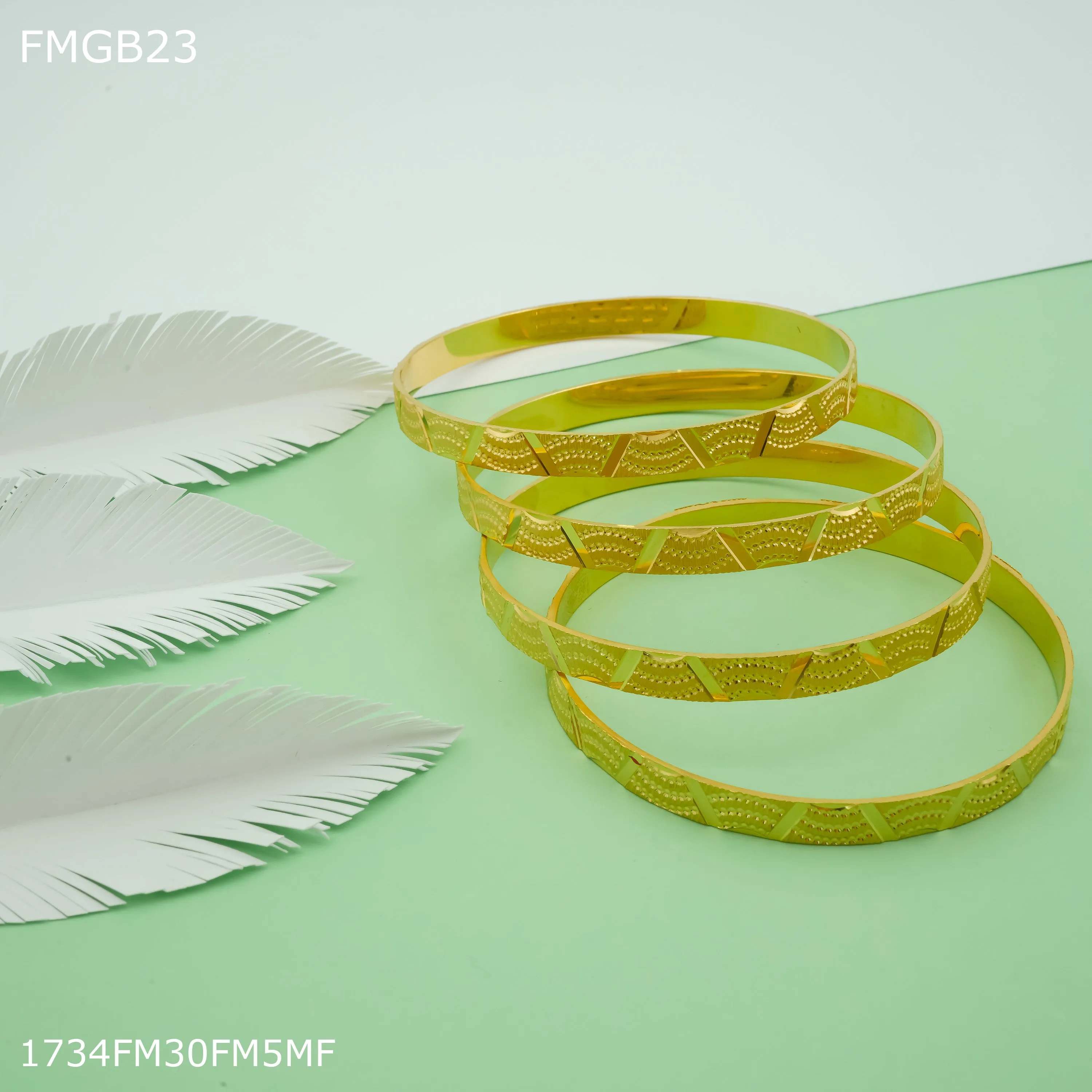 Freemen 1mg Four pic gold Bangles For Women - FWGB023