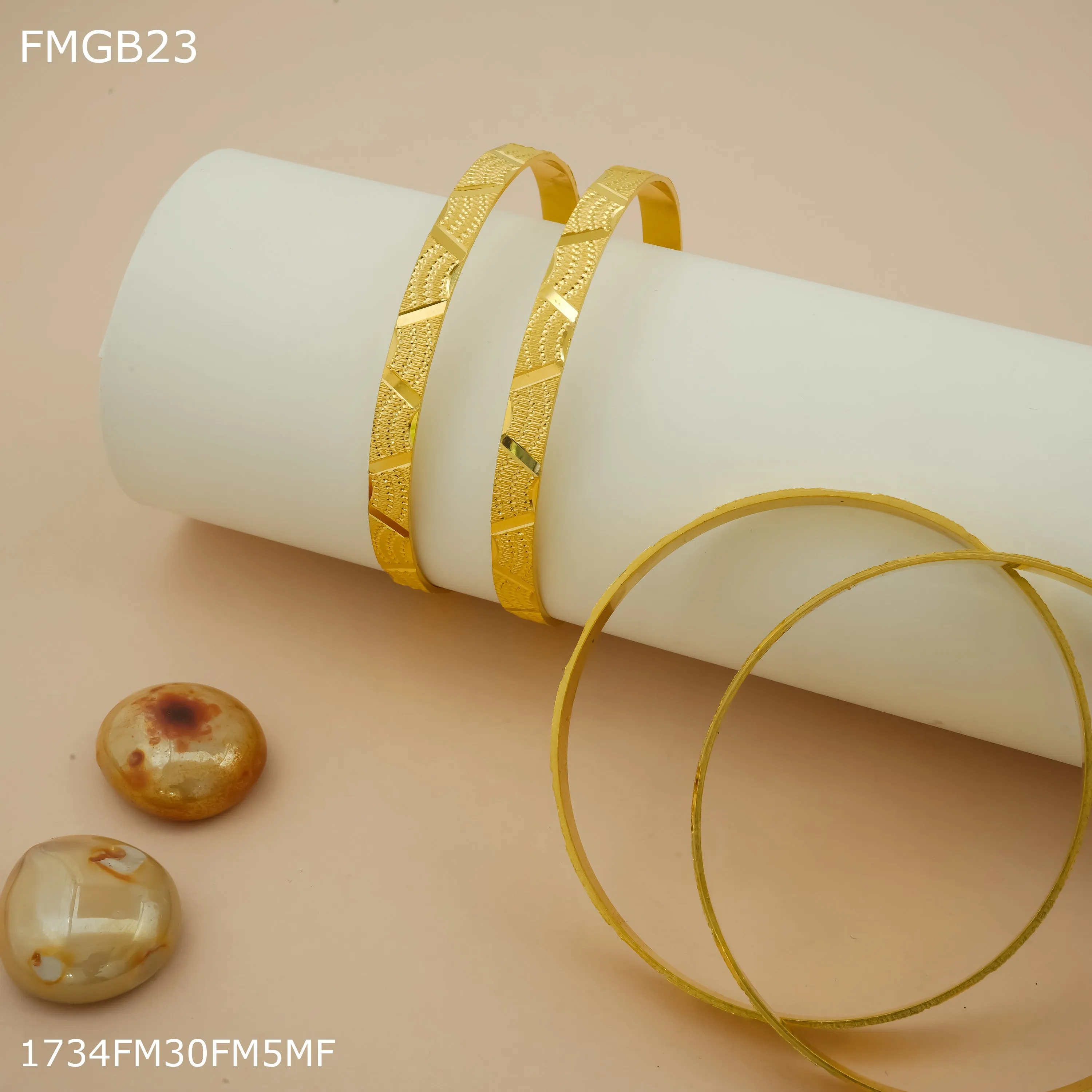 Freemen 1mg Four pic gold Bangles For Women - FWGB023