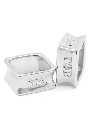 Gamma Phi Beta Sterling Silver Square Ring