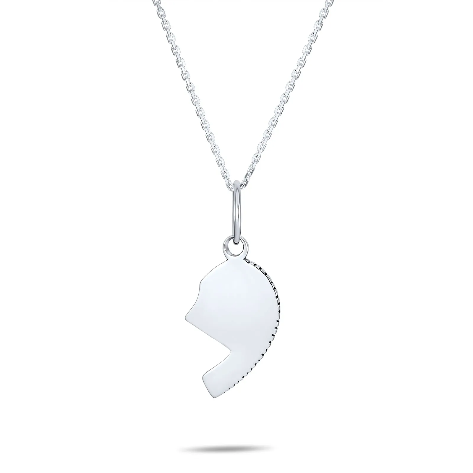 Grandmother Granddaughter Split Broken Heart Sterling Silver Necklace