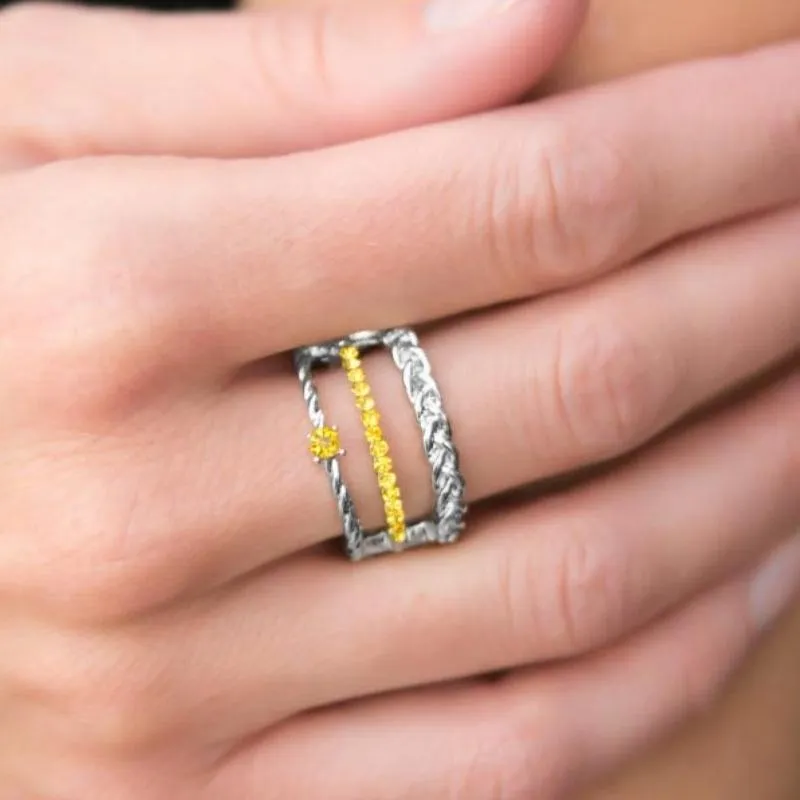 I Promise...Yellow Rhinestone Ring