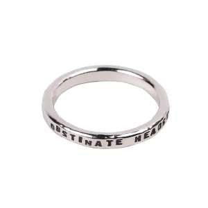 Jane Austen Ring 'Obstinate Headstrong Girl' Quote