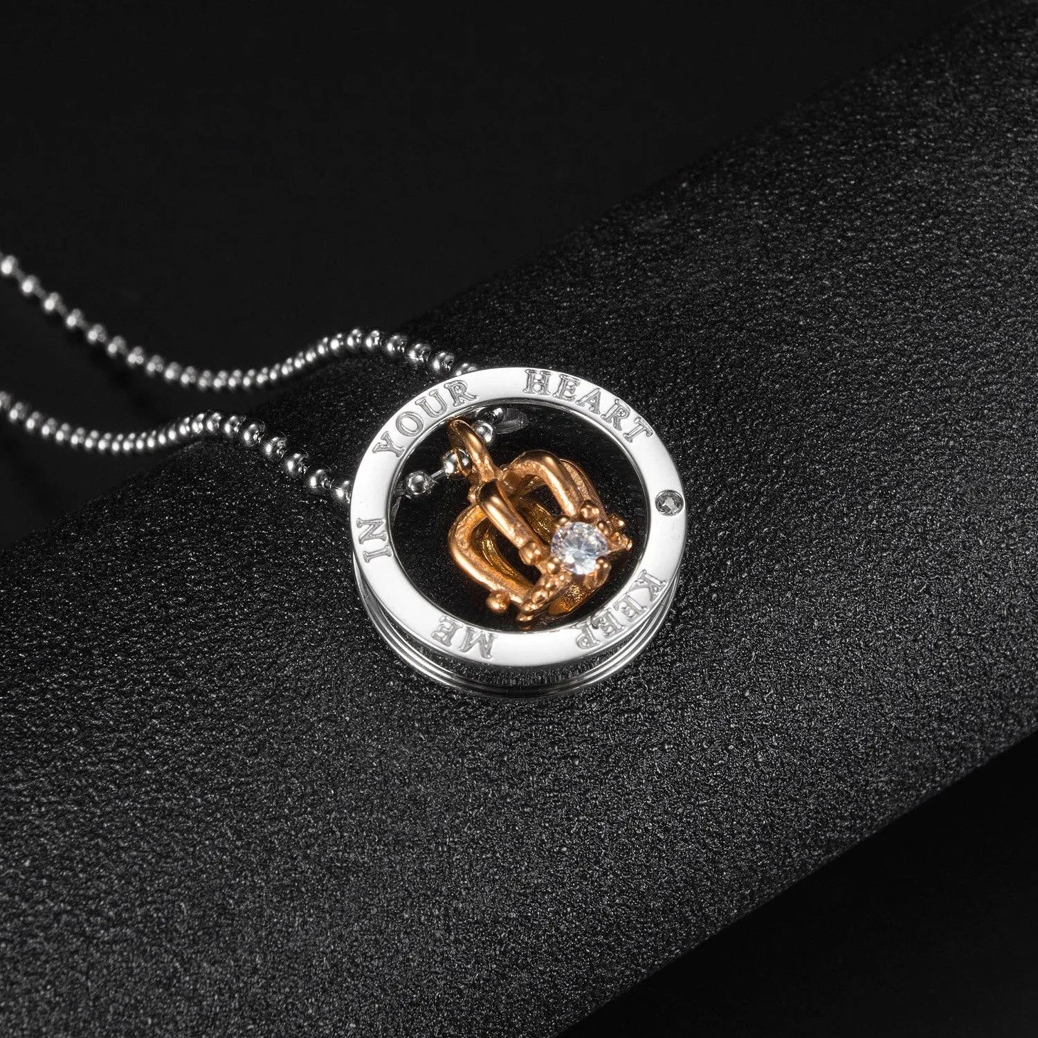 King Queen Crown Couple Jewelry Set for two