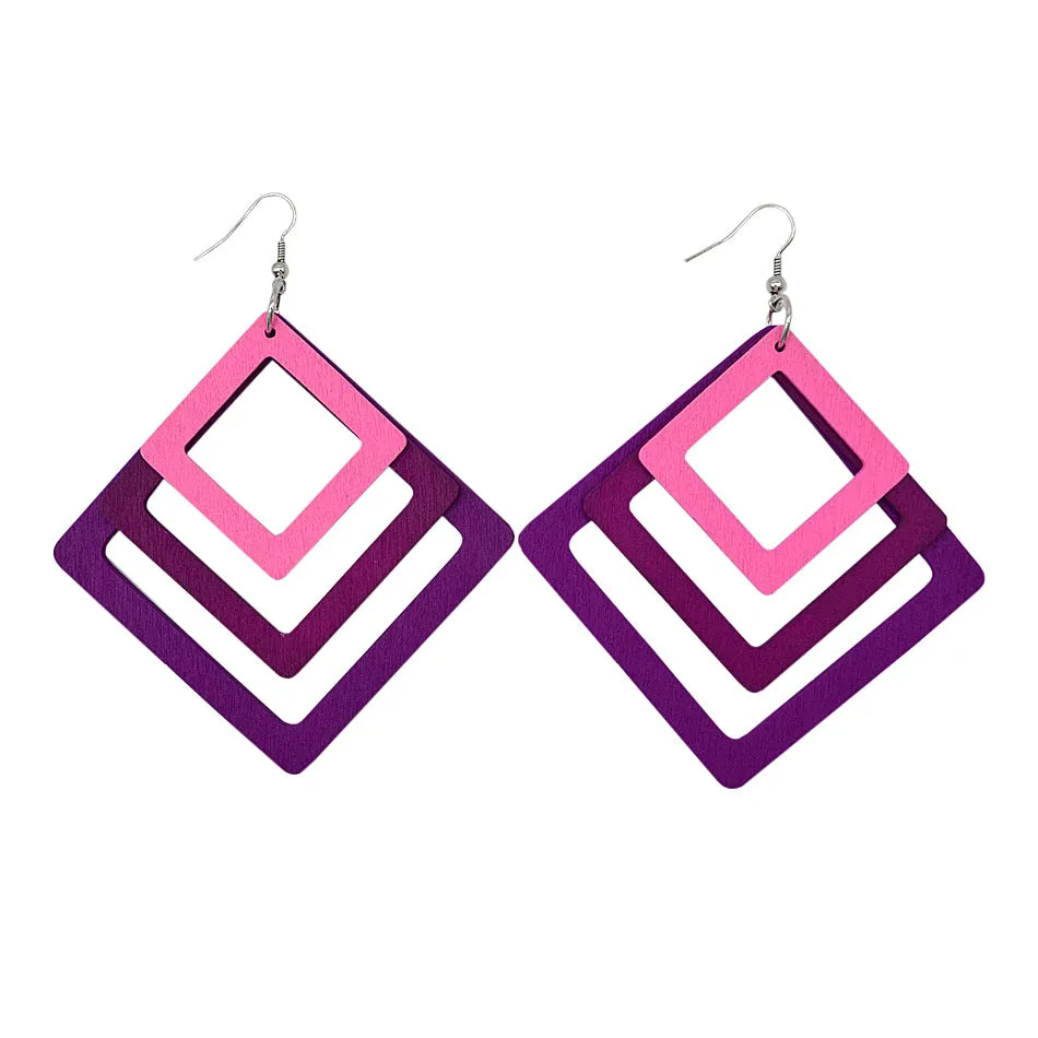 Ladies Color Simple Diamond Ear Jewelry