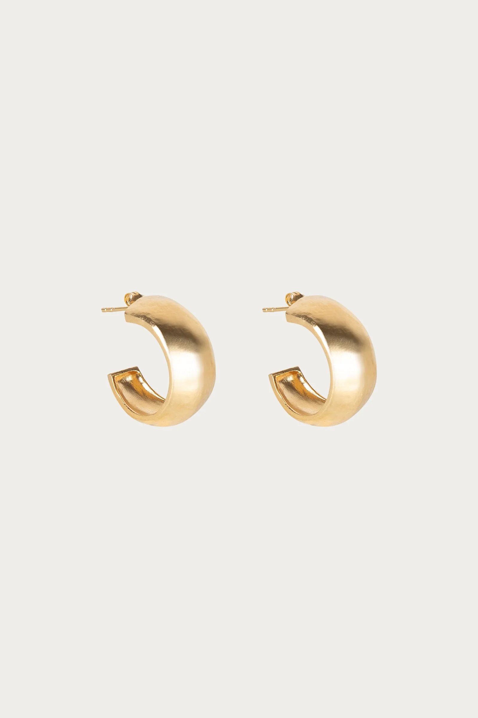 LUNA WIDE SMALL HOOP - GOLD