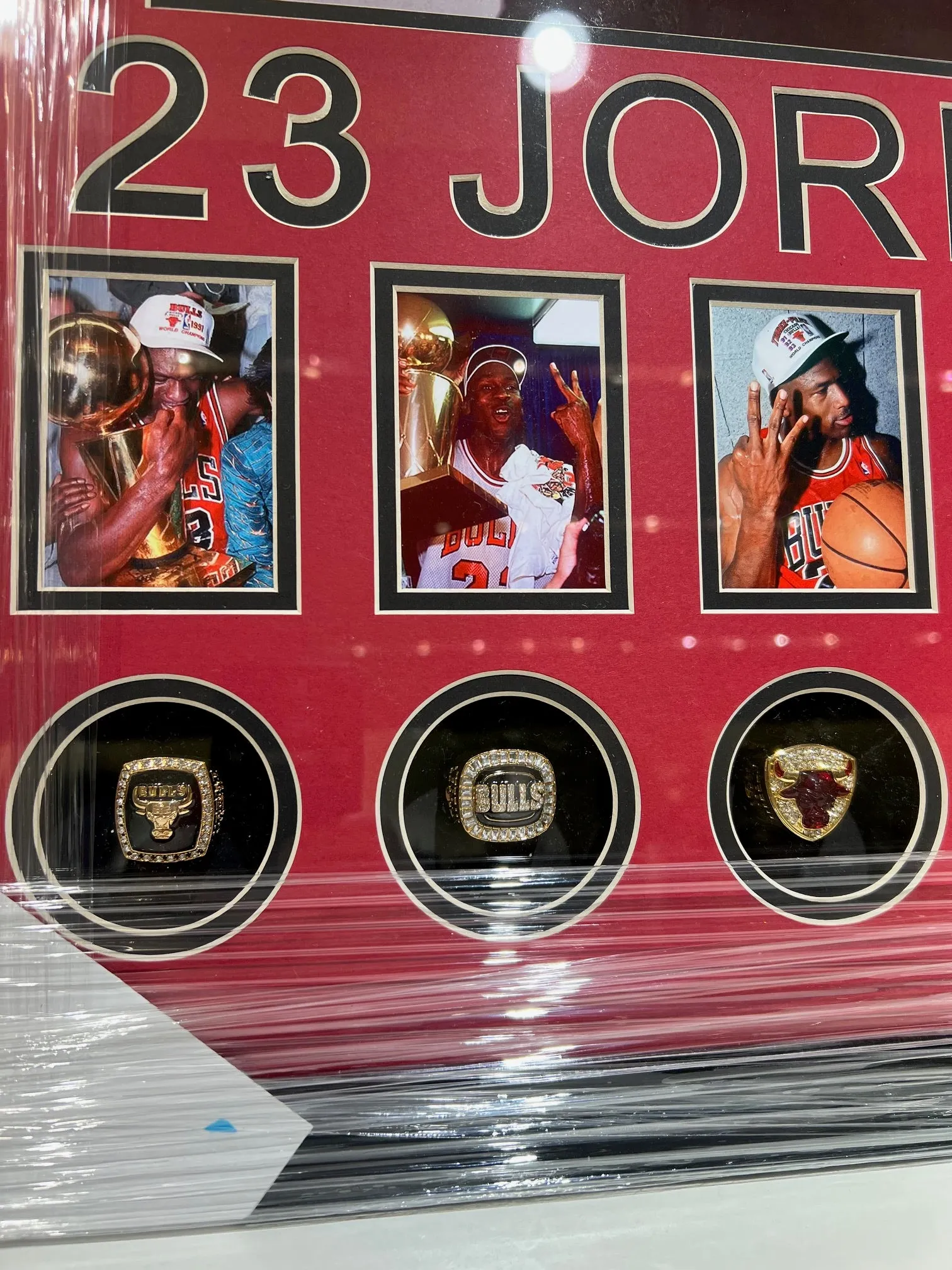 Michael Jordan laser engraved ring collage