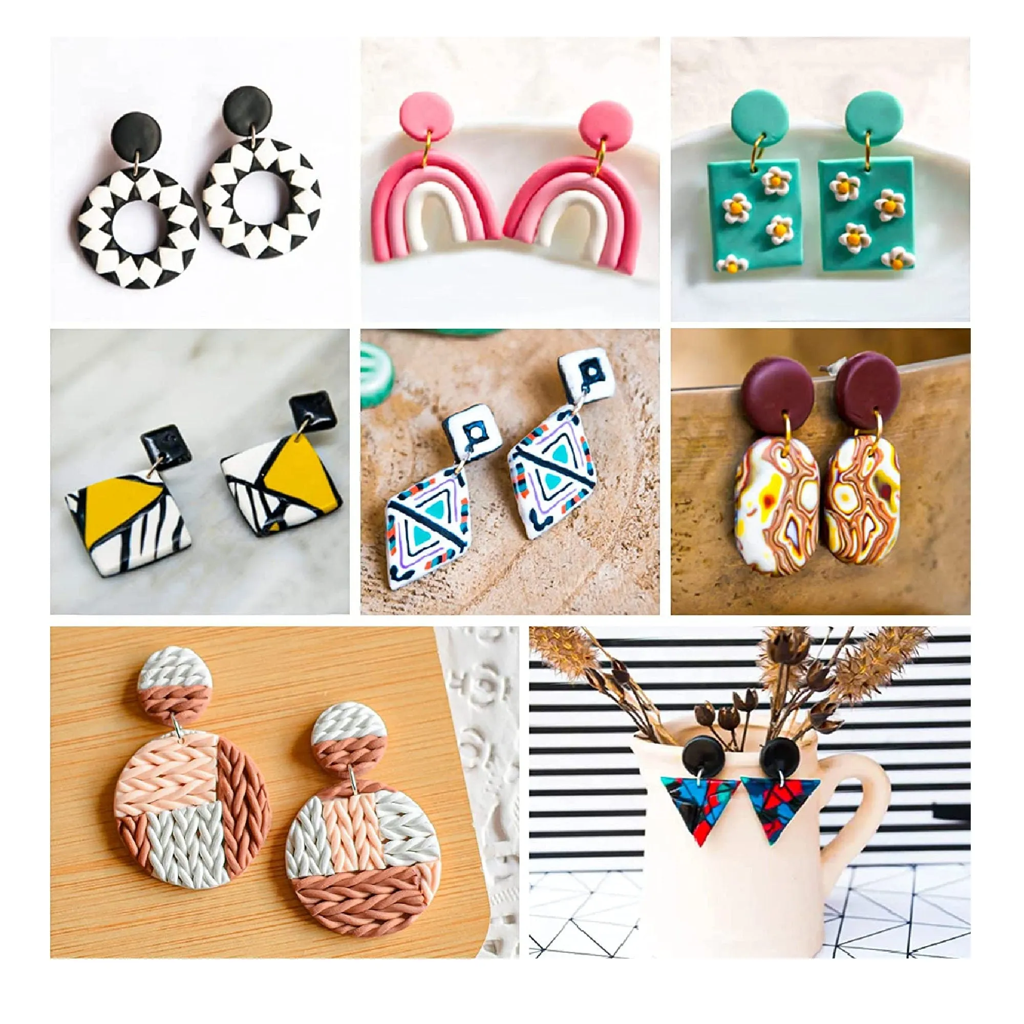 Polymer Clay Cutters Kit | 136 Pieces | 28 Shapes | Polymer Clay Molds | Clay Cutters For Stainless Steel Earrings