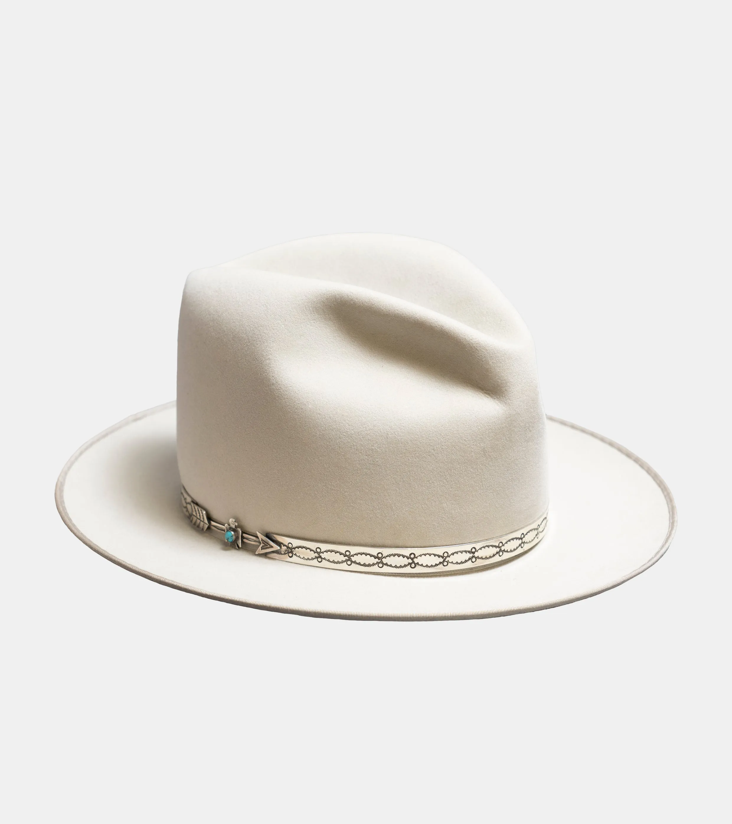 Red Rabbit Hat Bands Sterling and Turquoise