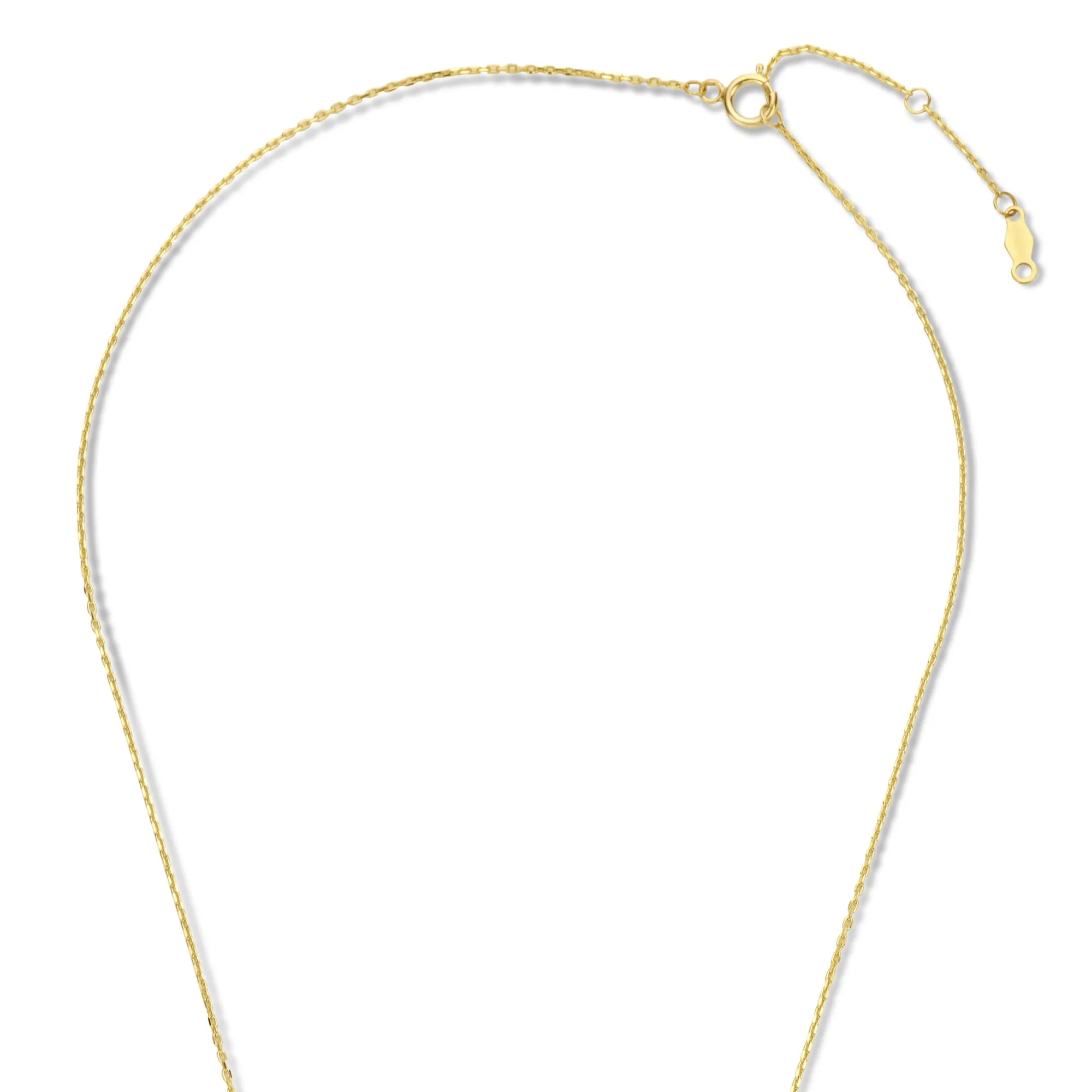 Rivoli Lisan 14 karat gold necklace with two rings