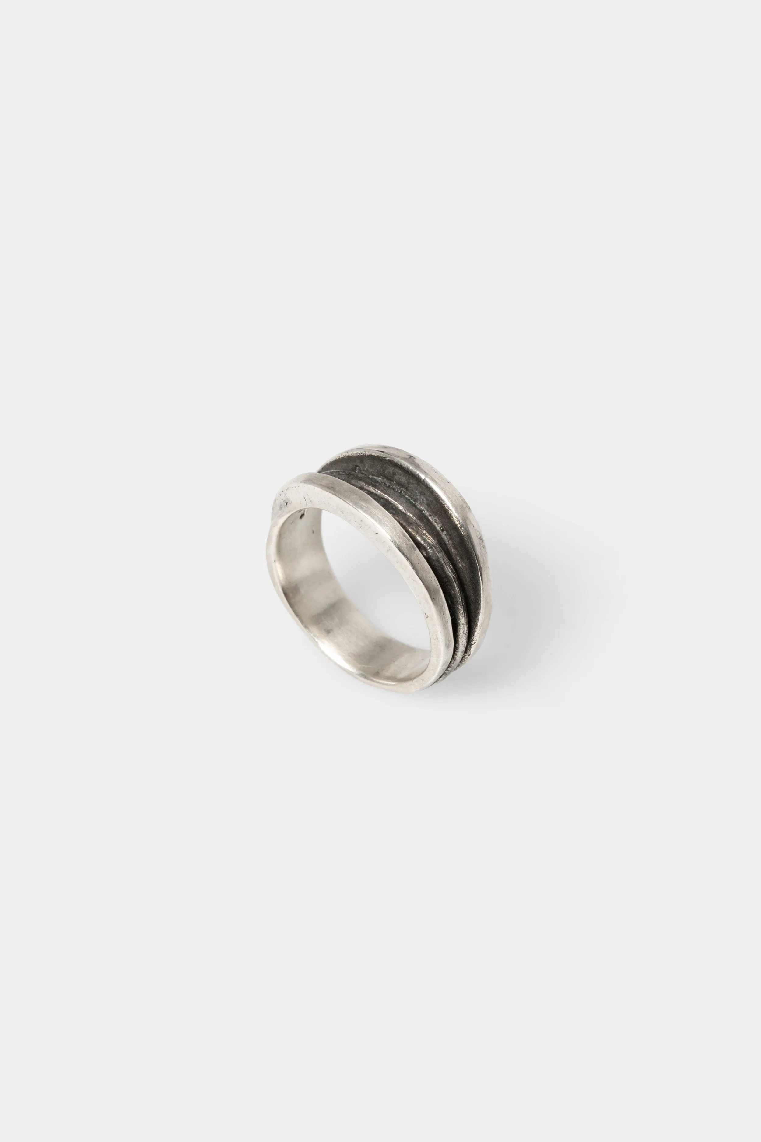 Silver twist ring