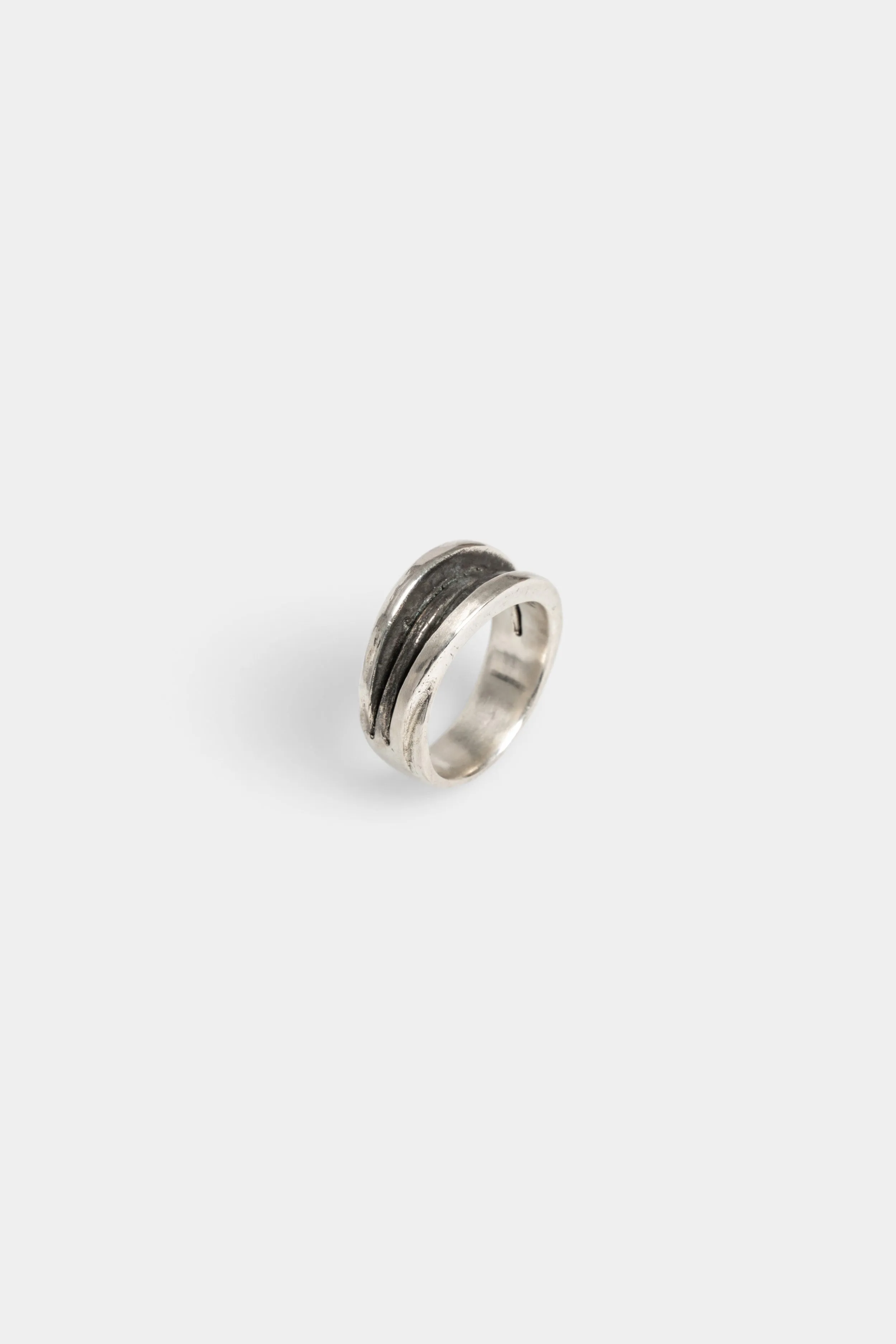 Silver twist ring
