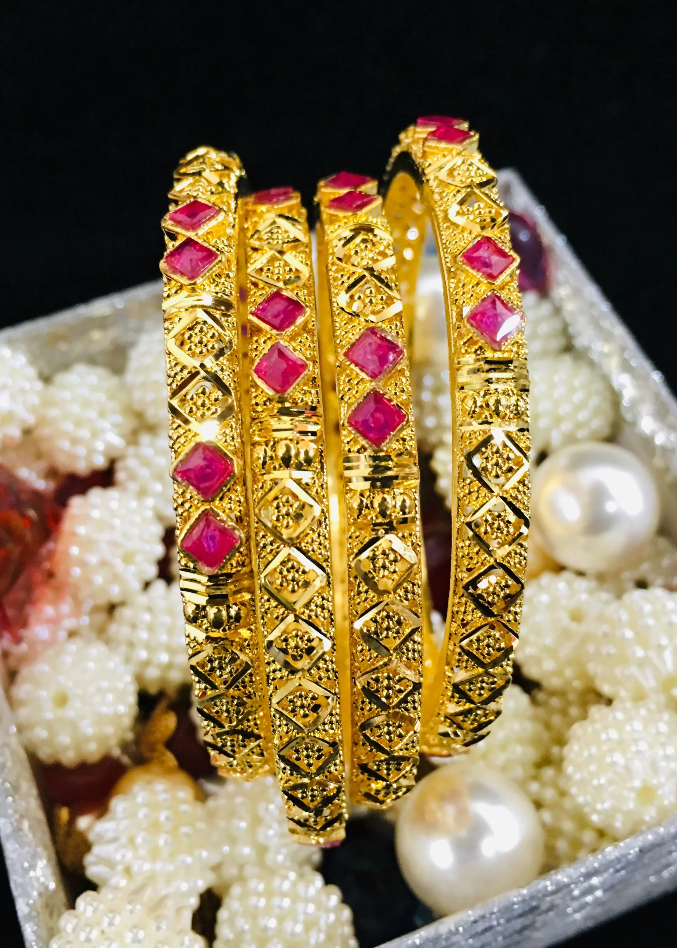UNIQUE DESIGNER GOLD BANGLES
