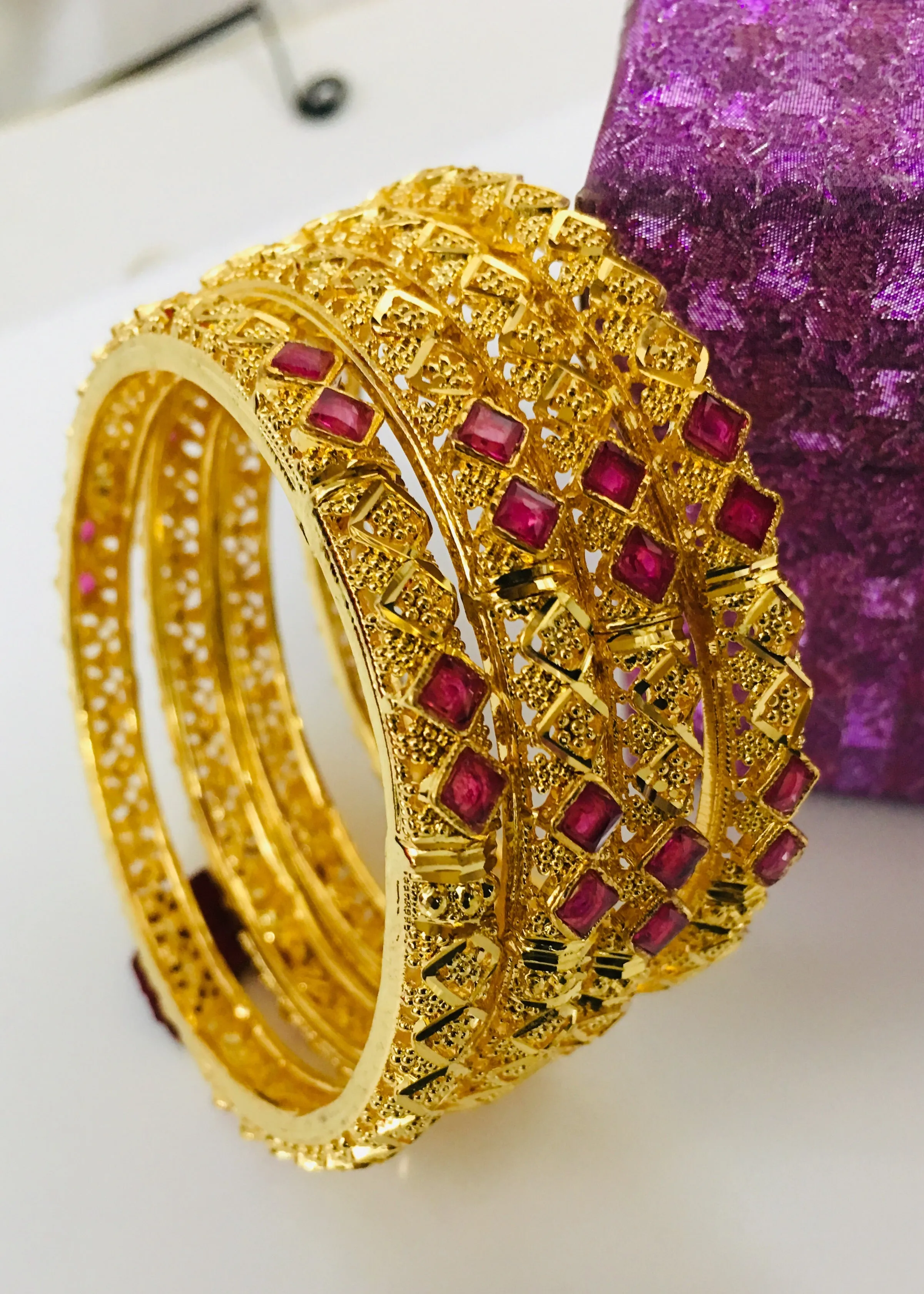 UNIQUE DESIGNER GOLD BANGLES